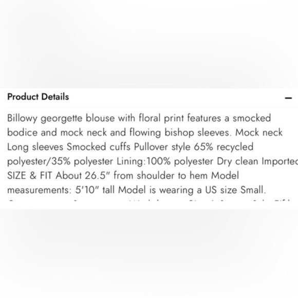 cinq a sept drew georgette floral ruffle smocked blouse - Picture 12 of 12